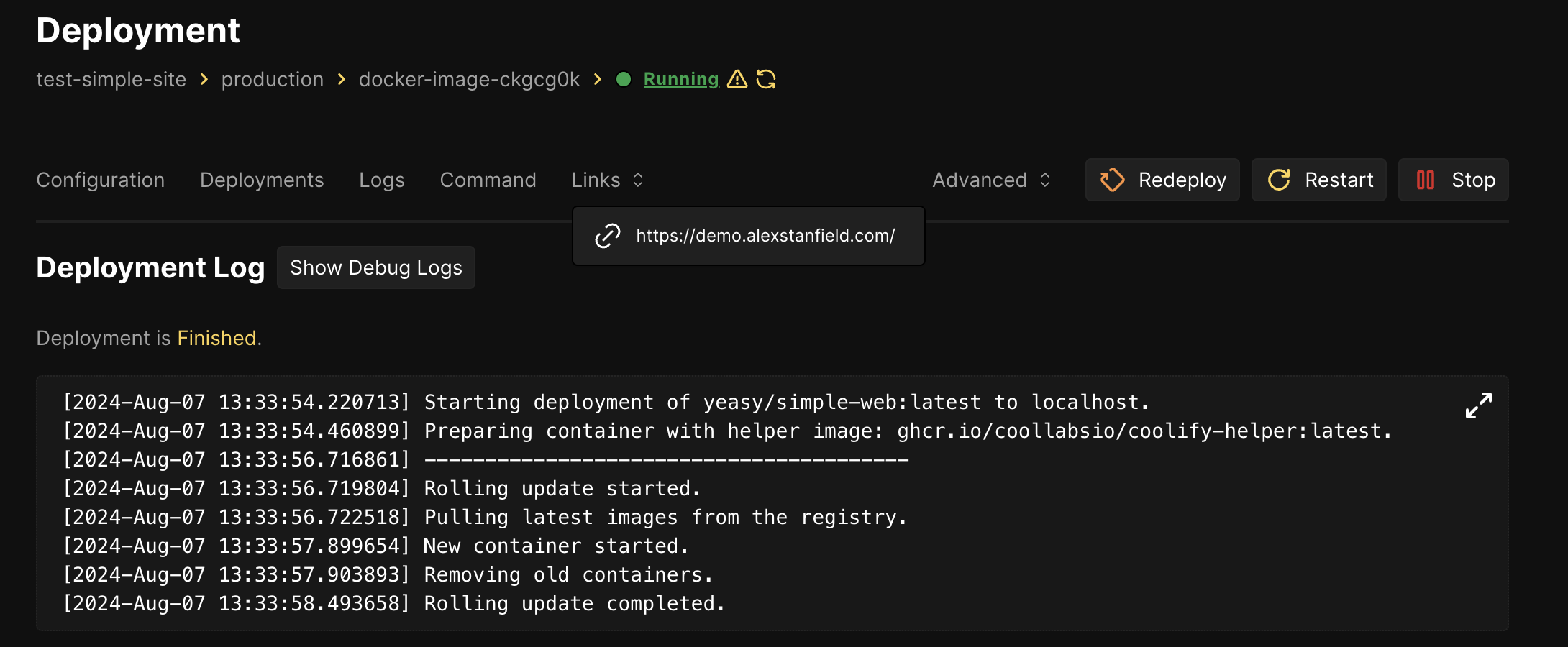Running Service